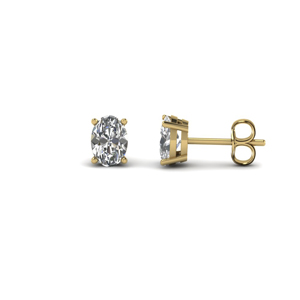 Oval Solitaire Stud Earring 1.50 Ct. 