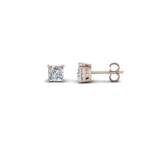0.50 Ctw. Princess Diamond Stud Earring