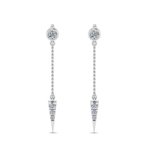 Chain Drop Dangle Diamond Earring
