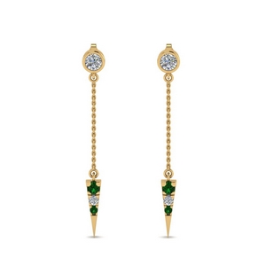 chain-drop-diamond-dangle-earring-with-emerald-in-FDEAR8456GEMGRANGLE1-NL-YG