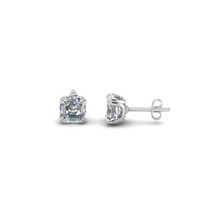 1 ct. asscher diamond earring in 950 platinum FDEAR8461AS 0.50CT NL WG