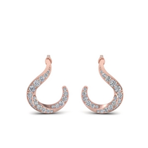 Hook Diamond Stud Earring
