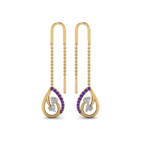 heart-diamond-chain-thread-earring-with-purple-topaz-in-FDEAR8903GVITOANGLE1-NL-YG