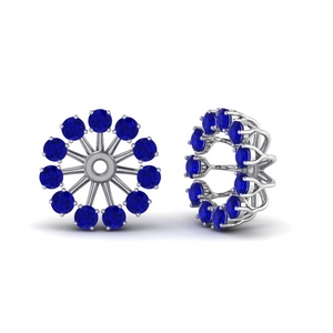 Sapphire Floral Earring Jackets