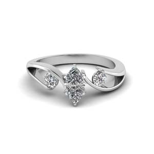 Marquise 3 Stone Rings Cheap