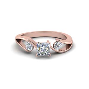 3 Stone Princess Cut Engagement Rings
