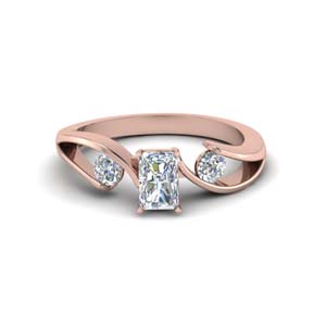Radiant Three Stone Diamond Rings