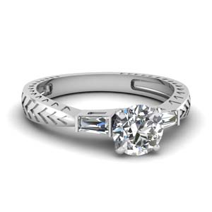 3 Diamonds Engagement Ring