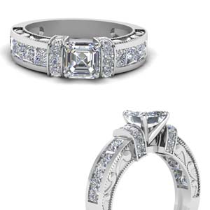 Asscher Cut Vintage Engagement Rings