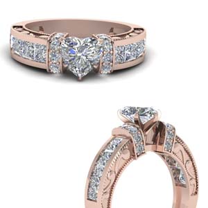 Heart Diamond Vintage Wedding Ring