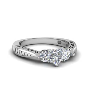 Heart Shaped Vintage Engagement Rings