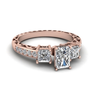 Radiant Cut Vintage Engagement Rings