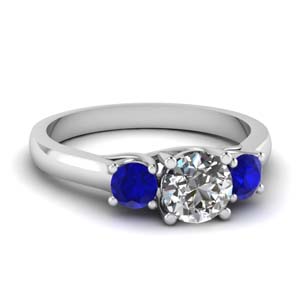 Cathedral 3 Stone Engagement Ring