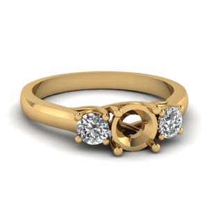 Cathedral 3 Stone Ring Setting