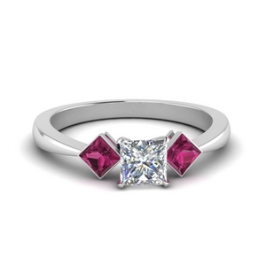 Kite Design Pink Sapphire Ring