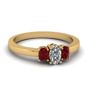 14K Yellow Gold Delicate 3 Stone Ring