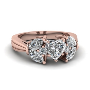 Petal Diamond Engagement Ring