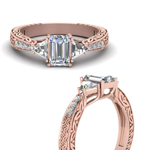 Vintage Trillion Engagement Ring