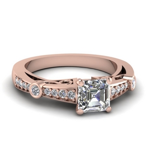Tapered Diamond Engagement Ring