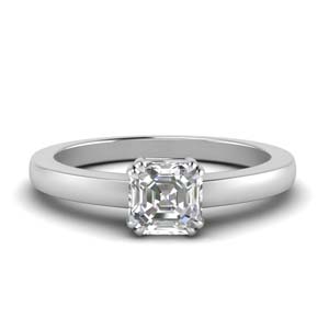 Double Prong Solitaire Diamond Ring
