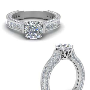 Channel Set And Pave Diamond Ring