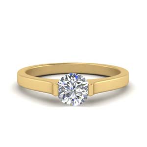 Half Bezel Solitaire Ring