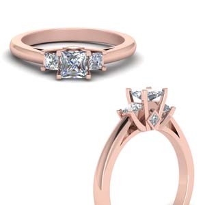3 Stone Princess Cut Ring