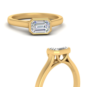 Emerald Cut Solitaire Rings