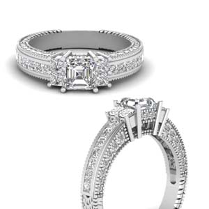 square asscher cut diamond vintage engagement ring in FDENR7953ASRANGLE3 NL WG.jpg