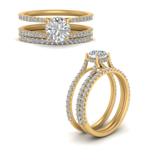 Round Cut Bridal Ring Sets