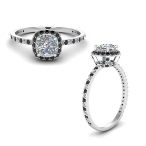 Delicate Diamond Prong Halo Ring