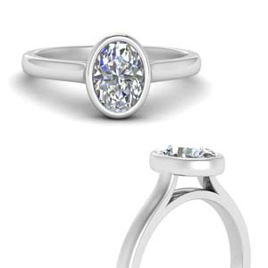 Oval Solitaire Lab Diamond Rings