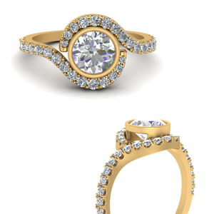 Swirl Bezel Diamond Ring