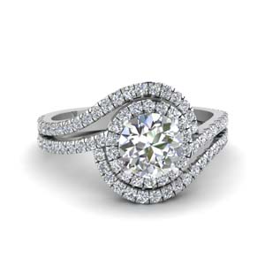 Bypass Halo Diamond Ring