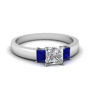 3 Princess Cut Engagement Ring