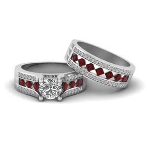 Ruby & Diamond Bridal Set