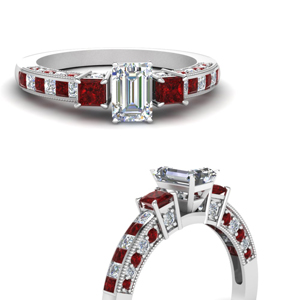 3 Stone Channel Set Ruby Ring