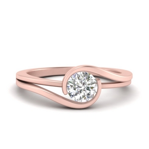 Twist Solitaire Engagement Ring