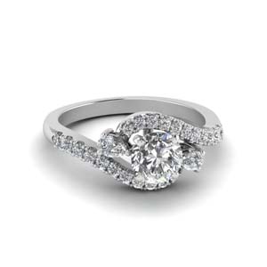 2Ct Round-Cut Diamond Solitaire Bridal Engagement Ring 18Ct White Gold Plating 