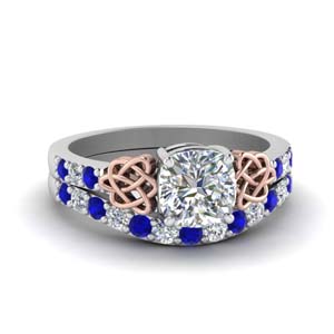 celtic cushion cut diamond wedding ring set with sapphire in FDENS2255B1CUGSABL NL WG.jpg