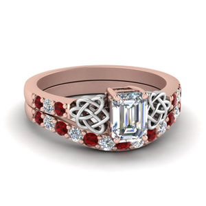 celtic emerald cut diamond wedding ring set with ruby in FDENS2255B1EMGRUDR NL RG.jpg