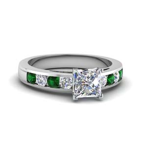Channel Set Princess Diamond Ring