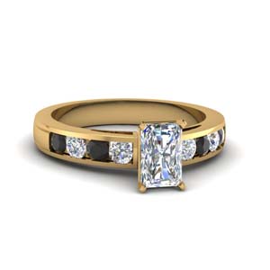Radiant Cut Diamond Side Stone Rings