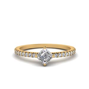 Kite Set Diamond Engagement Ring