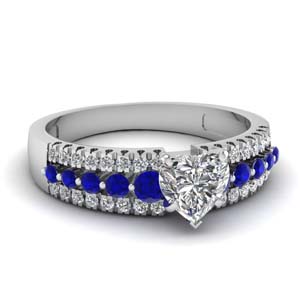 Heart Moissanite Big Engagement Ring