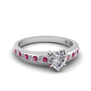 Channel Set Pink Sapphire Ring