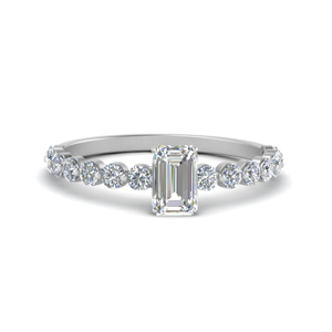 Shared Prong Thin Engagement Ring