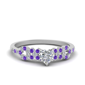 Purple Topaz XO Design Ring