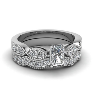 Radiant Diamond Ring With Band