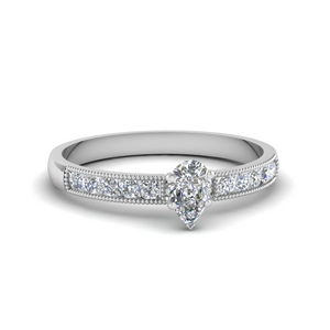 0.65 ct. pear diamond milgrain engagement ring in FDENS3054PER NL WG.jpg